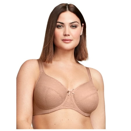 

Glamorise Full Figure Plus Size Lace Comfort WonderWire Bra Underwire #9855
