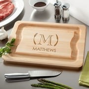 Angle View: Personalized Fork and Knife BBQ Board