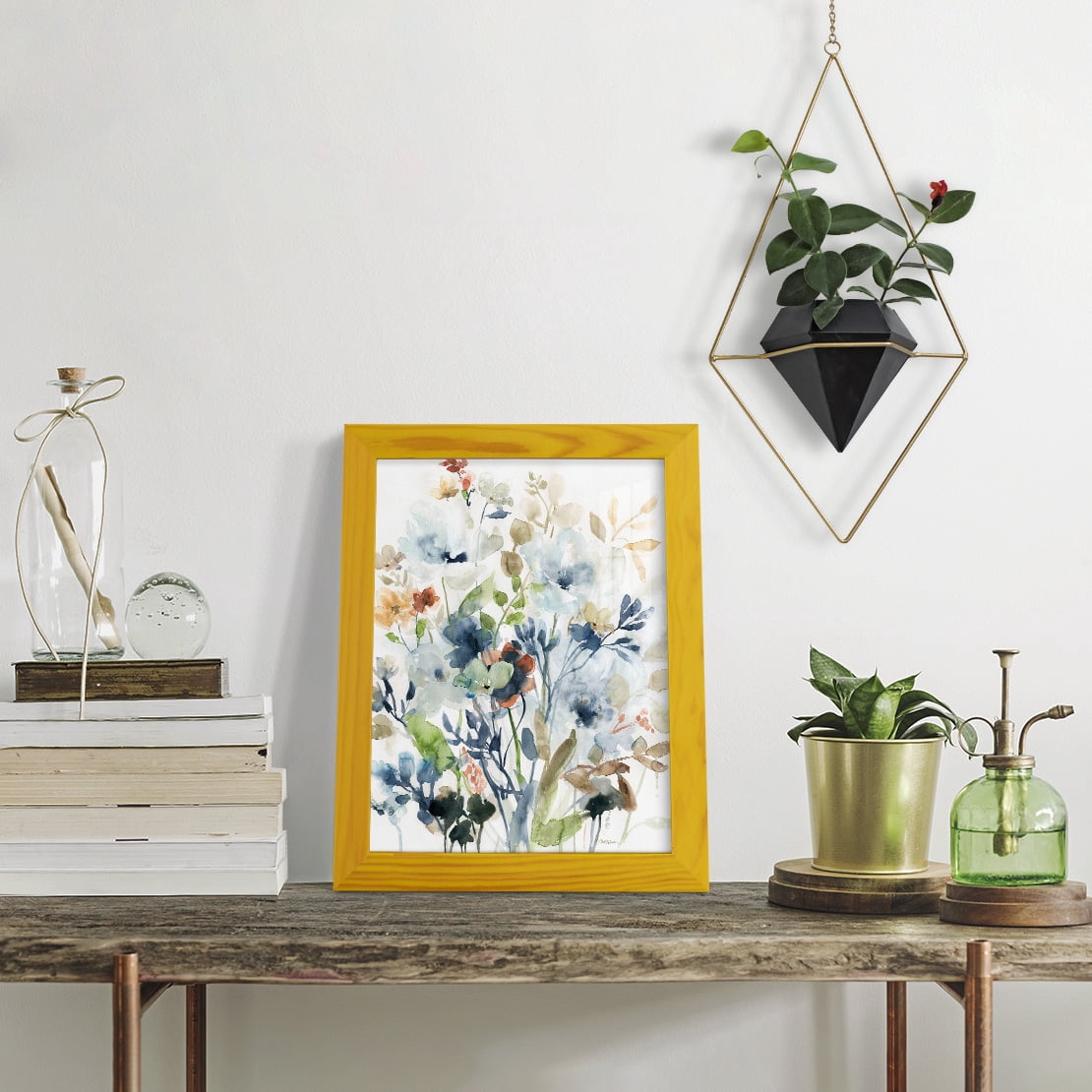 Holland Spring Mix -Framed Print w/glass-Sunflower Yellow