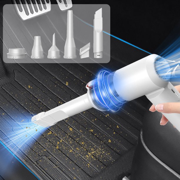 Fiudx Ofertas de la semana Aspiradora de coche Aspiradora de mano de gran succión para coche Aspiradora mini plegable inalámbrica