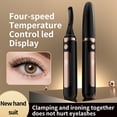 thumbnail image 6 of JUUTREN Heated Eyelash Curlers - Electric Eyelash Curler for Makeup Tools, Rechargeable Lash Curler with LED Display 4 Temp Settings, Fast Heat up within 10s, 24 Hours Long Lasting(Black), 6 of 8
