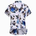 thumbnail image 3 of Camisa hawaiana con estampado floral para hombre, camisas de verano para hombre, ropa de calle, camisa holgada informal de manga corta, camisetas para hombre, camisas de vacaciones de lujo, 3 of 5