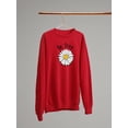 thumbnail image 3 of Be Free Heart Daisy Sweatshirt Women -Image by Shutterstock, Female Medium, 3 of 4