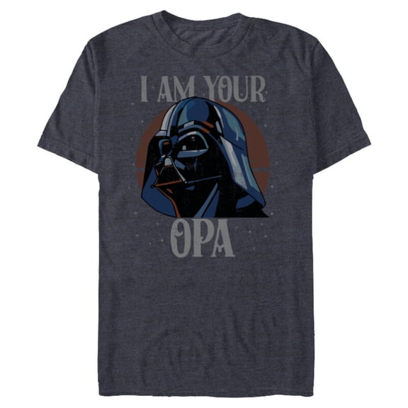 Star Wars Darth Vader I Am Your Opa Retro Father’s Day - Short Sleeve Blended T-Shirt for Adults - Customized-Navy Heather