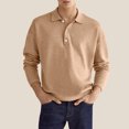 thumbnail image 2 of Mlzmgr Shirts for Men Long Sleeve 1/4 Button Men's Shirts Golf Work Business Casual Shirts for Men, 2 of 6