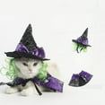 thumbnail image 4 of Leeye Halloween Pet Witch Set, Spider Web Hat and Cape for Cats Dogs Small Medium Pets Party Cosplay, Size L, 0.09 lb, 4 of 6