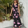 thumbnail image 3 of Flamingo Pattern Pattern Design Sleeveless Dress Summer Clothes for Women Women's Clothing 2025, 3 of 7