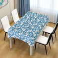 thumbnail image 4 of JSTEL Cute Dog Puppy Daisy Table Cloth Square 54 x 54 Inch Tablecloth Anti Wrinkle Table Cover for Dining Kitchen Parties, 4 of 6