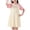 Pink, variant on Soft Cotton Raglan Sleeve Nightgown Round Neck Knee Length Dress Comfortable Homewear for Summer Sleep and Lounge,for 4-13 Years