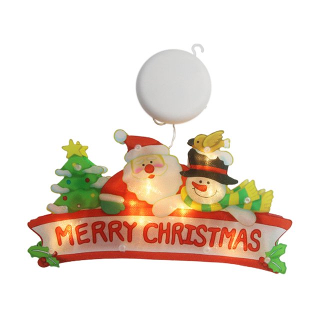 navideño Papá Noel led lámpara navideña navideña Decoración navideña para sala de fiestas Alegre Gloria Silueta de ventana