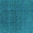 thumbnail image 1 of Ahgly Company Indoor Square Oriental Turquoise Blue Industrial Area Rugs, 8' Square, 1 of 4