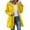 Yellow, variant on Uaswgudfs Women's Mid-Thigh Stand Collar Trench Coat - Tailored Fit Snap Button Placket Flap Pockets Smooth Fabric​