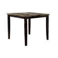 thumbnail image 3 of Modern Brown Faux Marble Dining Table, 42" Square, Birch Veneer MDF, Contemporary Kitchen Furniture. Perfect for Dining Rooms, Easy Assembly., 3 of 8