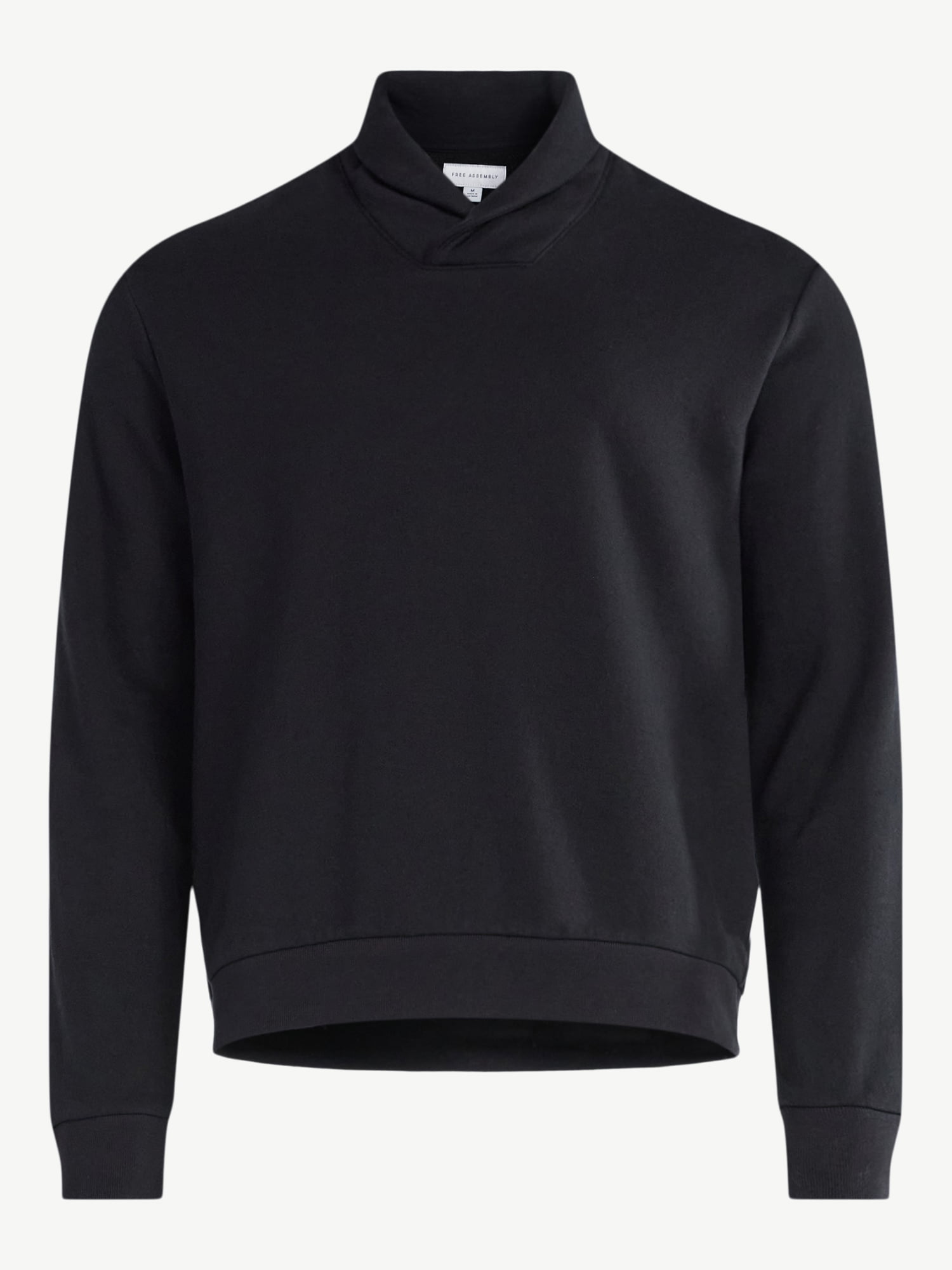 Free Assembly Men's Shawl Collar Fleece Sweatshirt, Sizes S-3XL