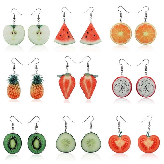 Msgweeeg Earings Valentine's Gifts Gift for GirlfriendFruit and Vegetable Pendant Ladies' Earrings Cute Summer Novelty Jewelry