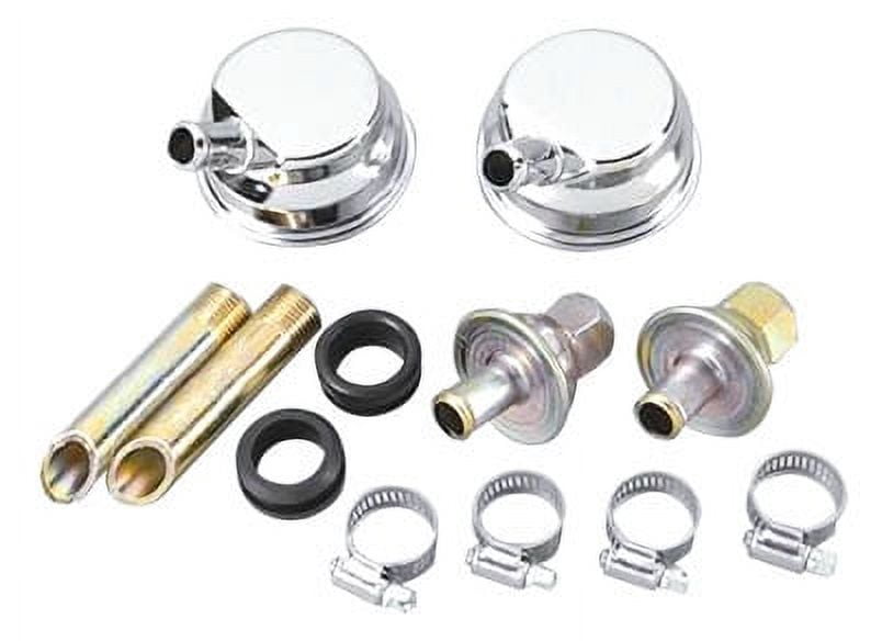 Racing Power R2050 Universal Crankcase Evacuation System, Chrome