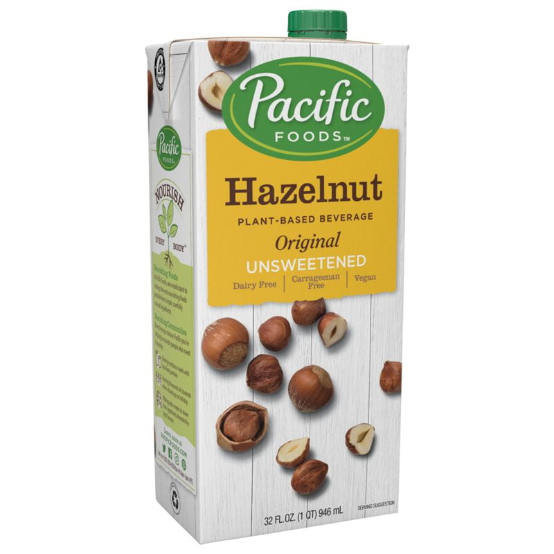 Pacific Foods Hazelnut Milk Unsweetened Original PlantBased Milk, 32