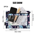 thumbnail image 3 of Dailycode 2 Pack Pencil Pouch for 3 Ring Binder Smooth Zipper Folders with Pockets Clear Window Pencil Case, Navy Blue Bunny Heart, 3 of 6