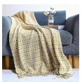 thumbnail image 4 of Houndstooth Check Knitted Throw Blanket Textured Soft Sofa Couch Cover Decorative Knitted Blanket Weighted Knit Blanket-week, 4 of 4
