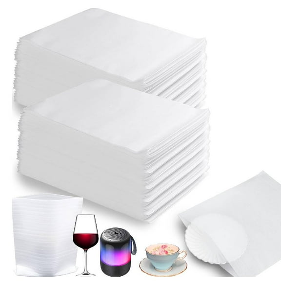 75 Pack Cushion Foam Pouches, 3 sizes Moving Wrap Foam Packing Sheets to protect Mug Cup Glasses Dishes, Packing Supplies for Moving, Great Alternative to Bubble Cushioning Wrap Envelopes