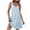 Light Blue, variant on Xunlbb Womens Summer Dresses Women's Casual With Pockets Summer Dress Solid Color V-Neck Mini Dresses Gift for Her Size S-2XL