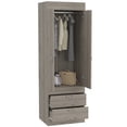 thumbnail image 2 of JERFIT Light Gray Armoire with Doors and Drawers, Freestanding Bedroom Closet Organizer Storage Cabinet, 2 of 7
