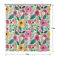 thumbnail image 5 of Waterproof Beautiful Colorful Floral Shower Curtain 72x72 Inch Boho Style Polyester Unique Shower Curtain for Bathroom Hotel Home Decor with 12 Plastic Hooks, 5 of 5