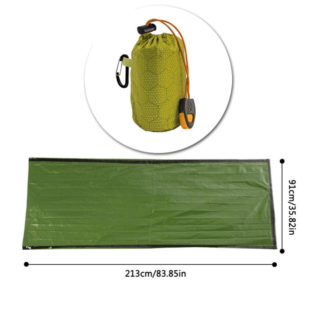 Bivy Sack Colchoneta de dormir portátil Edredón Película de aluminio PE Equipo para acampar al aire libre Ndcxsfigh Para Estrenar