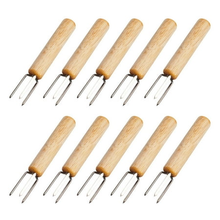

10 Pcs Corn Fork Stainless Steel Corn Holders for Home Cooking Parties Camping