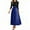 144# Dark Blue, variant on UoCefik Long Floral Dresses for Women 2025 Elegant Boho Tie Belted Patchwork Empire Waist 3/4 Sleeve Modest Flowy Maxi Dress 2025 Vermilion S