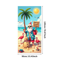 thumbnail image 5 of Tropical Print Beach Christmas Santa Holiday Banner for Summer Decoration Beach Party Tropical Celebration, 5 of 8