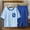Blue, variant on Toddler Loungewear Solid Short Sleeve Top Shorts Thin Air Conditioner Sleep Set for 1-16 Years