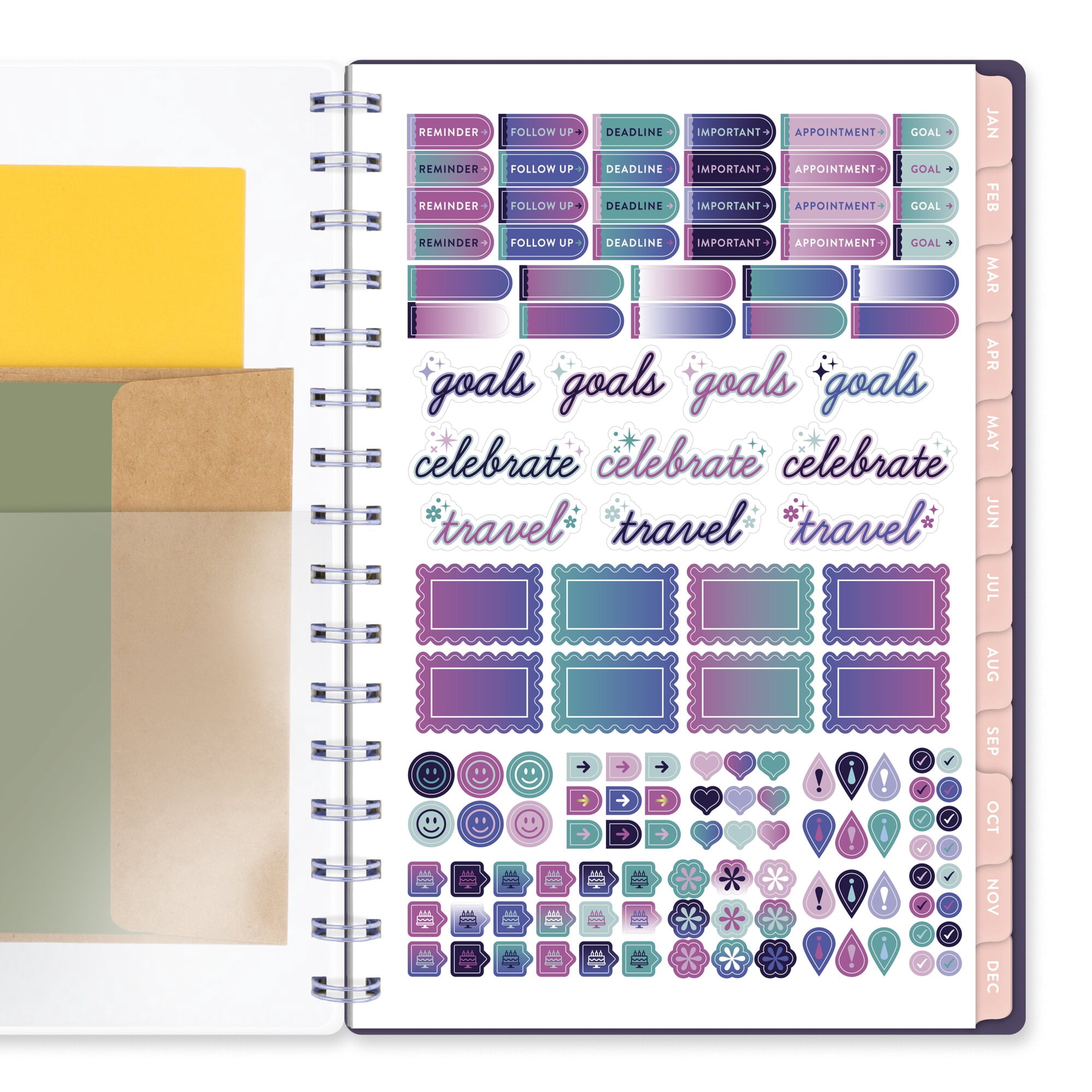 CatCoq for Mead 2027 Weekly Monthly Planner Retro Flower Small 5 12 x 8 12 -