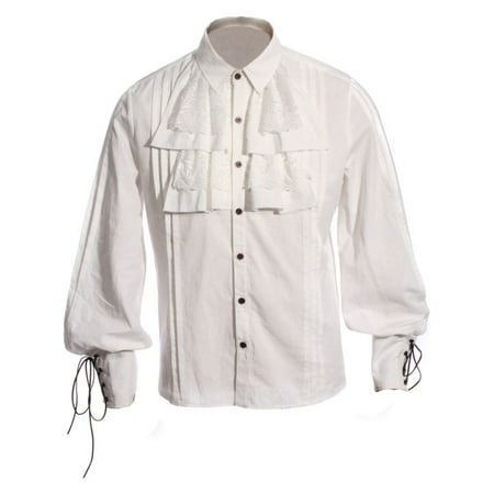 Men's Steampunk Aristocrat White Shirt Costume Large 47-48