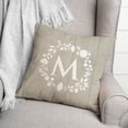 thumbnail image 3 of Creative Products M Rustic Wreath Monogram 18 x 18 Spun Poly Pillow, 3 of 3