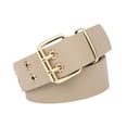 thumbnail image 3 of TISHITA Ceinture à Double Oeillets Bande de Taille, Sangle Ajustable Ceinture à Oeillets Taille en Cuir Beige, 3 of 5