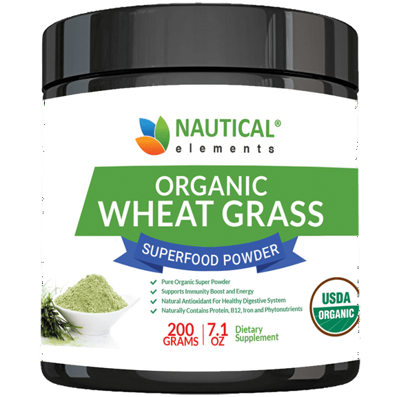 Nautical Elements Wheatgrass Powder Organic USA Grown 200g