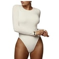 thumbnail image 2 of Body De Cuello Redondo,Body De Mujer Body De Cintura Alta De Color Puro Body Delgado Grado Profesional, 2 of 6