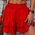 thumbnail image 1 of WILLBEST Pantalones Casuales de Mujer, Moda, Color Sólido, Pierna Ancha, Pantalones Cortos, Culottes Casuales para Uso Diario Extra Grande, 1 of 5