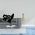 thumbnail image 2 of Reloj de pared con forma de gato, estatua de resina, decoración acrílica, silencioso (sin ), regalo único, ideal para dormitorio, sala de estar,, 2 of 8