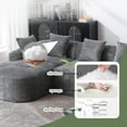 thumbnail image 5 of MAYEERTY Boucle Sofa 3 Seater for Living Room Oversized Comfy Sofa L-Shape Sofa Couch with Chaise Home Furniture Sleeper Sectional Sofa for Apartment, Office Left Hand Facing (Gray), 5 of 25