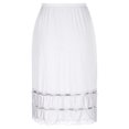 thumbnail image 4 of White Juniors Lace Rayon Casual Skirt for Women Loose Fit Sexy Warm Plain Midi Knee Length Fall Winter Skirts 2025 Soft Comfy Clothes Country Concert Y2K L, 4 of 7