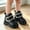 Black, variant on Girls Cute Ankle Boots Bow Lace Trim Booties with Hook and Loop Kids Fashion Versatile Comfy Short Boots Beige 10 Little Kids