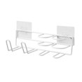 thumbnail image 1 of Wall Shelf Bathroom Wall Mounted Organizer Rack Toiletry Sundry Storage Iron Shelf  White  Type 1, 1 of 9