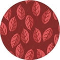 thumbnail image 1 of Ahgly Company Tapis Rond Lavable en Machine Intérieur Transitionnel Rouge, 3 Pieds Rond, 1 of 7