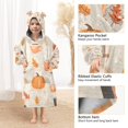 thumbnail image 3 of FORMRS Wearable Blanket Hoodie with Sleeves for Kids Cozy Flannel Sweatshirt, Beige Fall Acorns Pattern, 3 of 7