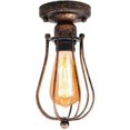 thumbnail image 1 of Lámpara de techo creativa de metal, lámpara de techo de hierro, accesorio de iluminación E27 Edison, óxido para bar, dormitorio, cocina, restaurante, cafetería, pasillo, 1 of 1