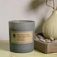 thumbnail image 3 of Hometrends 7.5oz Dark Amber & Peony Scented Frosted Jar Candle, 3 of 5