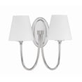 thumbnail image 2 of JUN-10322-PN Crystorama Lighting Juno - 2 Light Wall Mount-13 Inches Tall and 15 Inches Wide-Polished Nickel Finish, 2 of 12