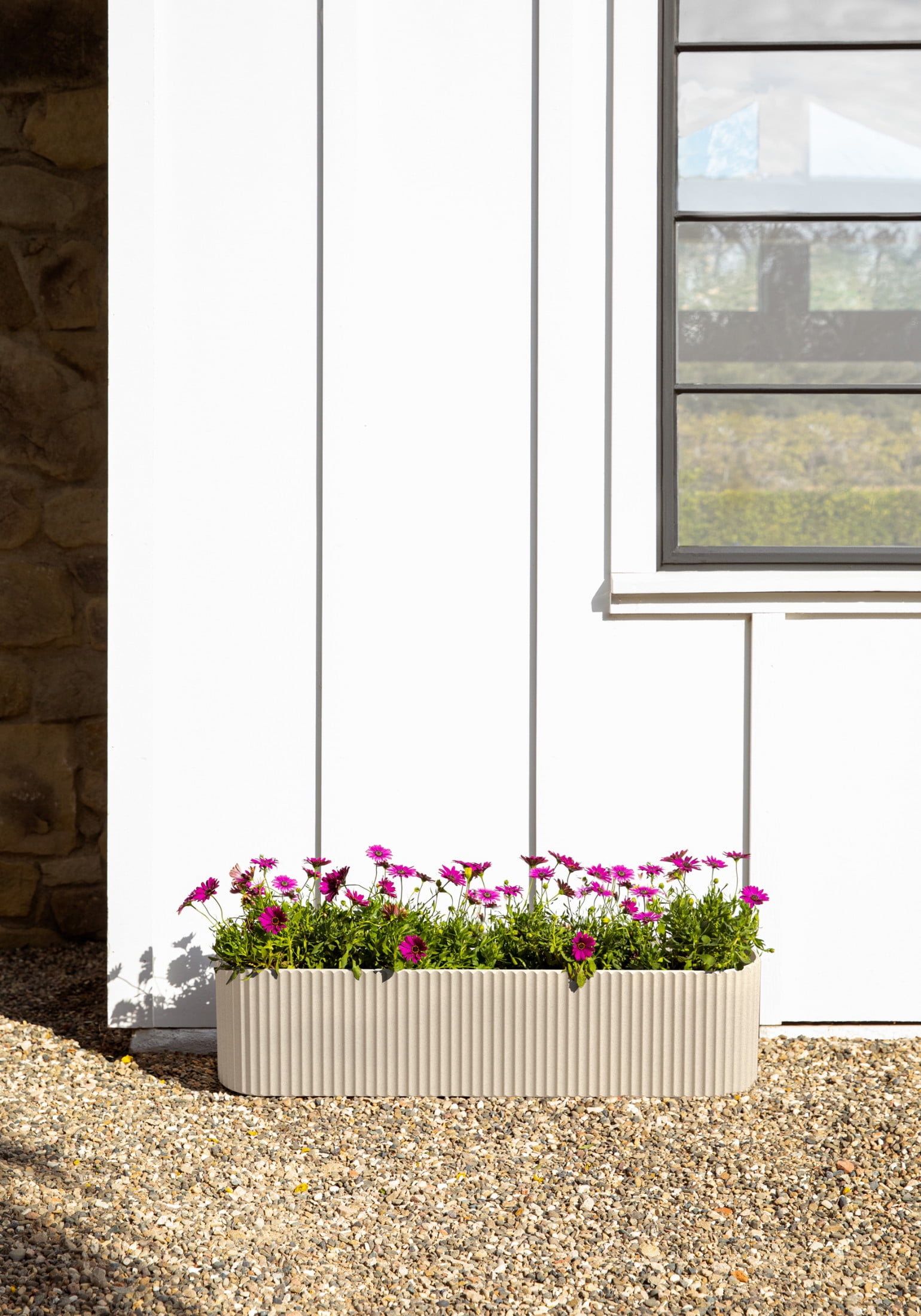 Veradek Demi Series Window Box 36" Plastic-Stone Planter - (Sand/1 Pack)